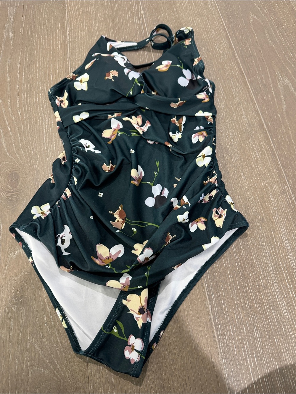 Women’s Black Floral One-Piece Swimsuit